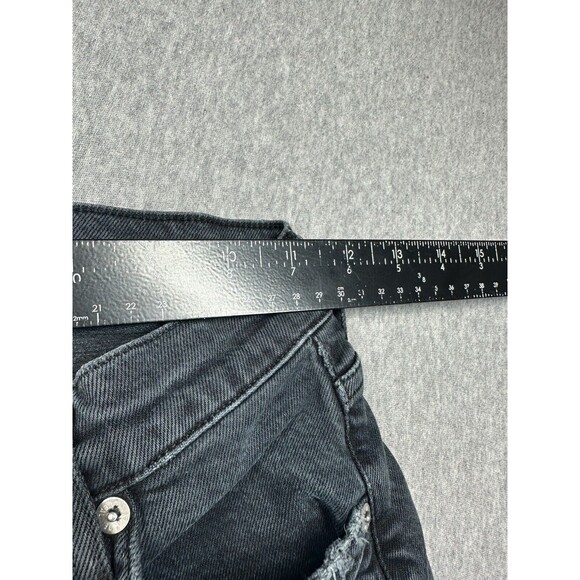 Agolde Toni Mid Rise Straight‎ Jeans Black Ferel Size 23 - Picture 7 of 7